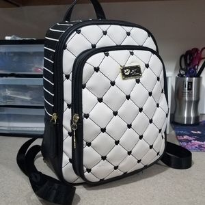 Luv Betsey Johnson Heart Quilted Small Backpack
